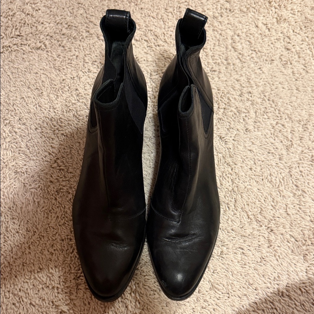 rag & bone Sleek Black Leather Booties